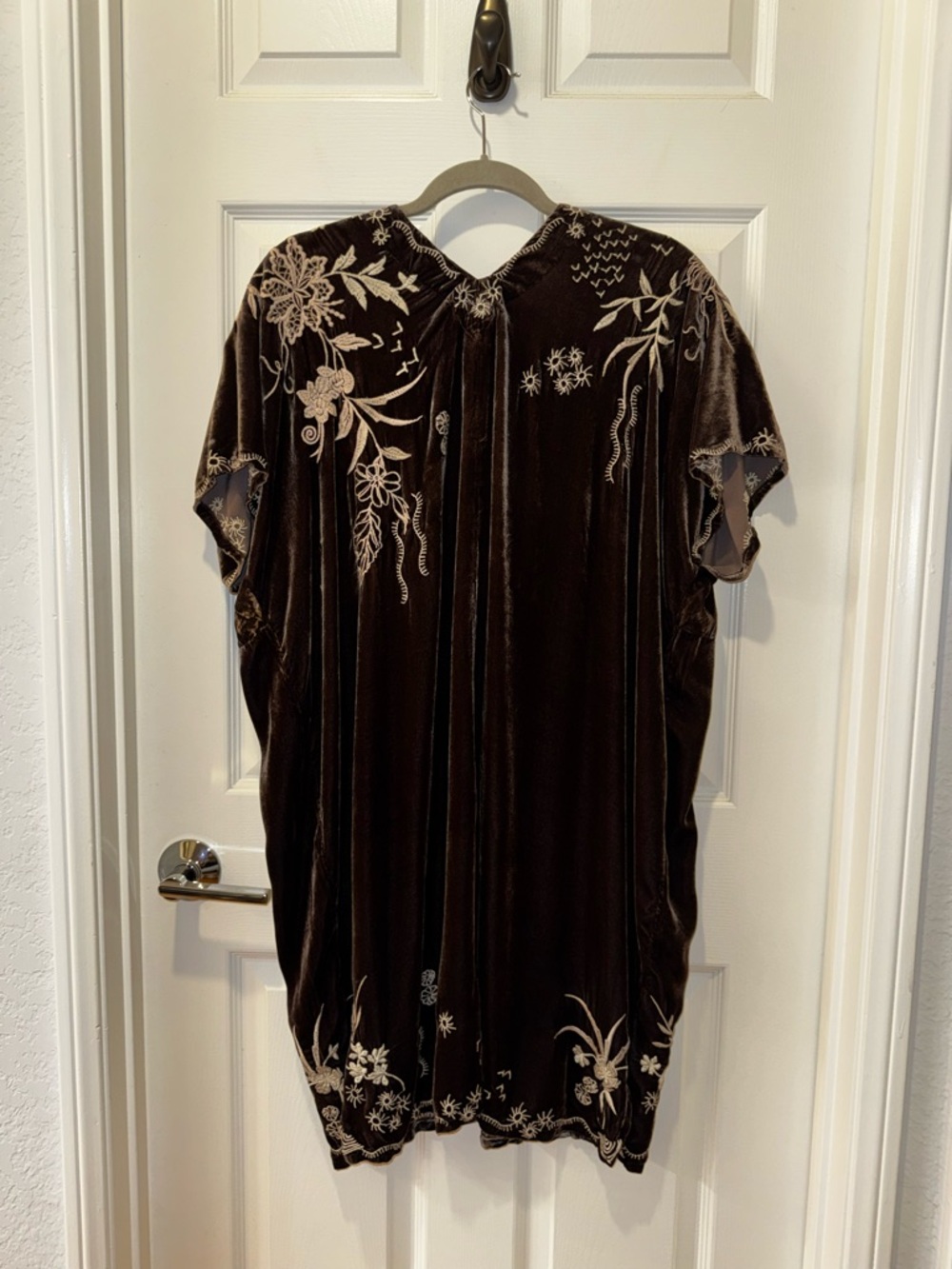 Johnny Was Silk Blend Maree Velvet Effortless Kaftan Sz S - Picture 5 of 11